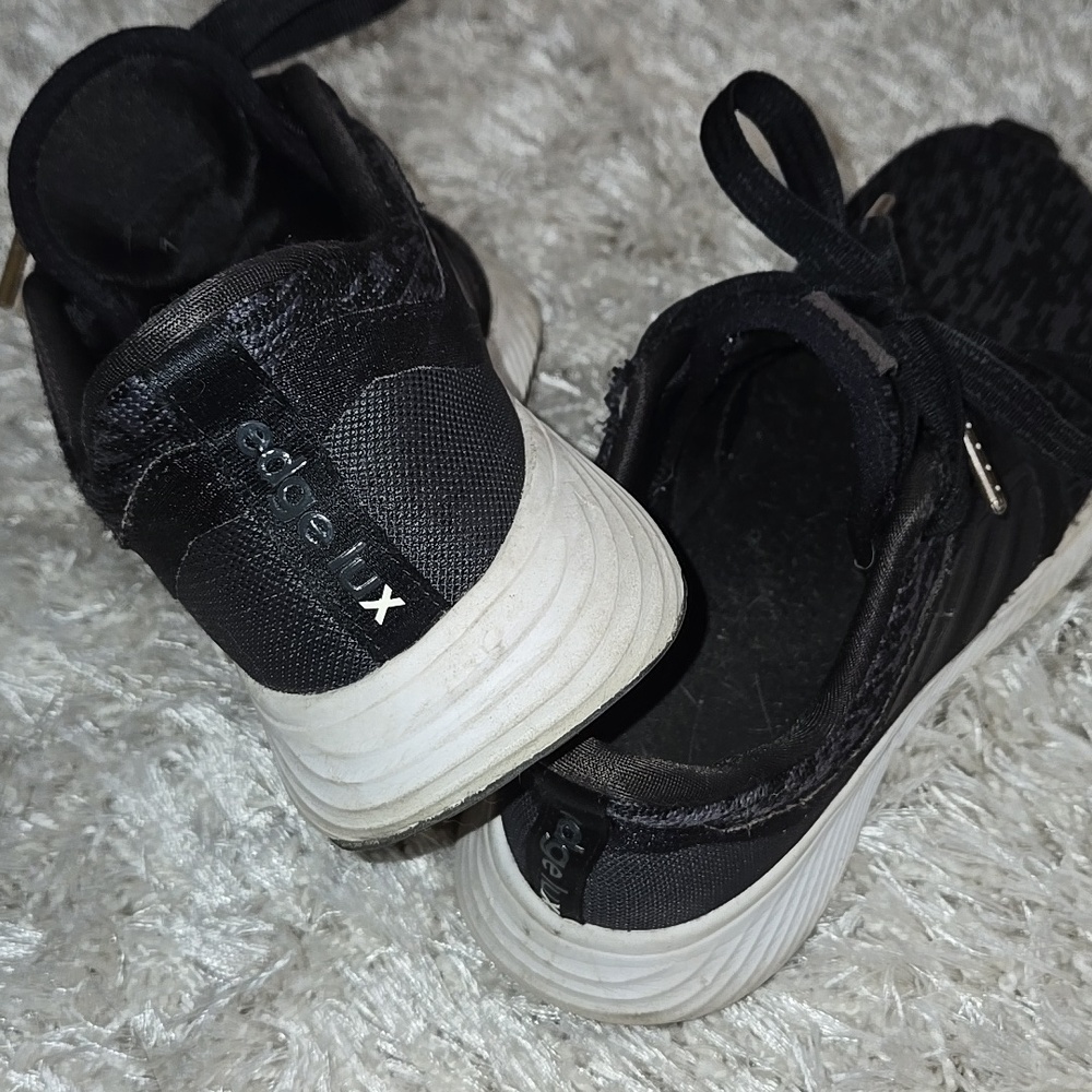 Adidas Womens Black Knit Running Sneakers Lux Edge 6.5 Womens - Picture 6 of 16